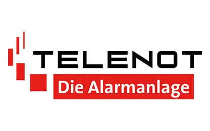 Telenot Alarmanlagen Aalen Logo Rot Weiß Schwarz